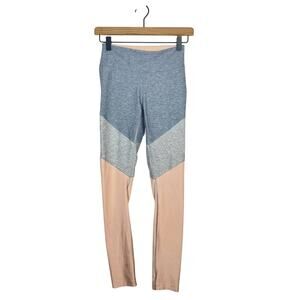 Outdoor Voices 7/8 Springs Leggings Women's Size XS Blue Gray Peach Activewear